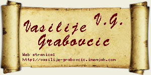Vasilije Grabovčić vizit kartica
